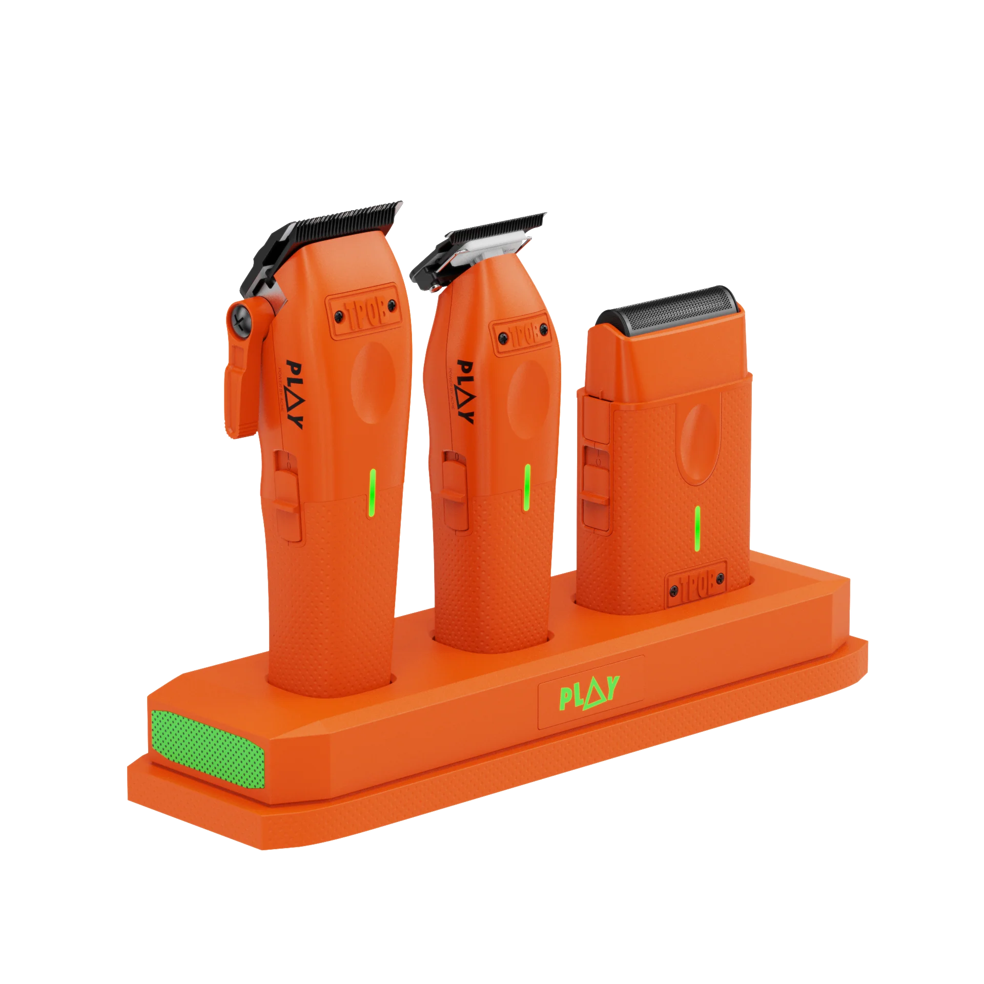 PLAY-3-PACK – Orange Edition (Clipper, Trimmer & Shaver with 3-Way Stand) - Image 3