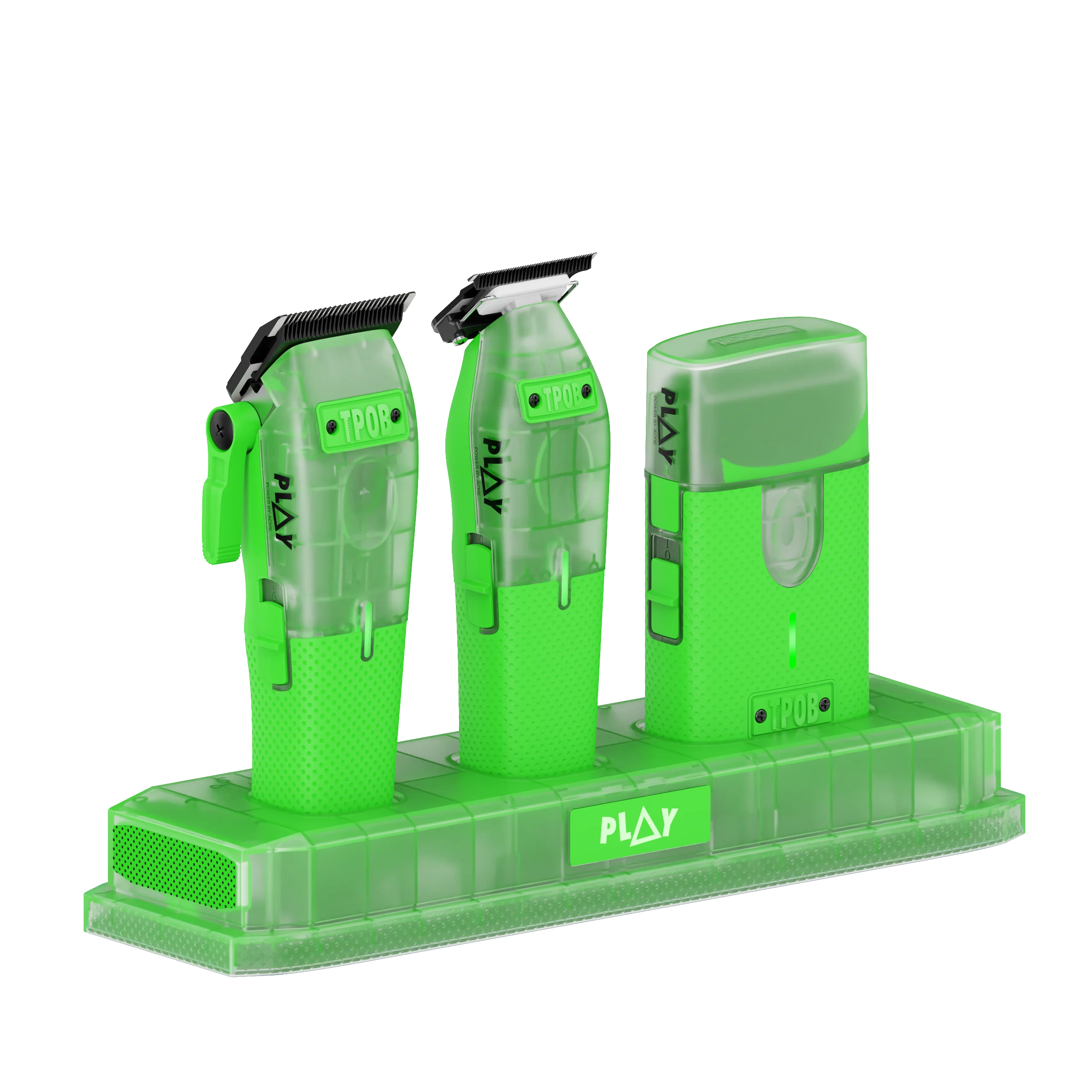 PLAY MINI Transparent GREEN bundle with stand (Wholesale case of 6) - Image 2